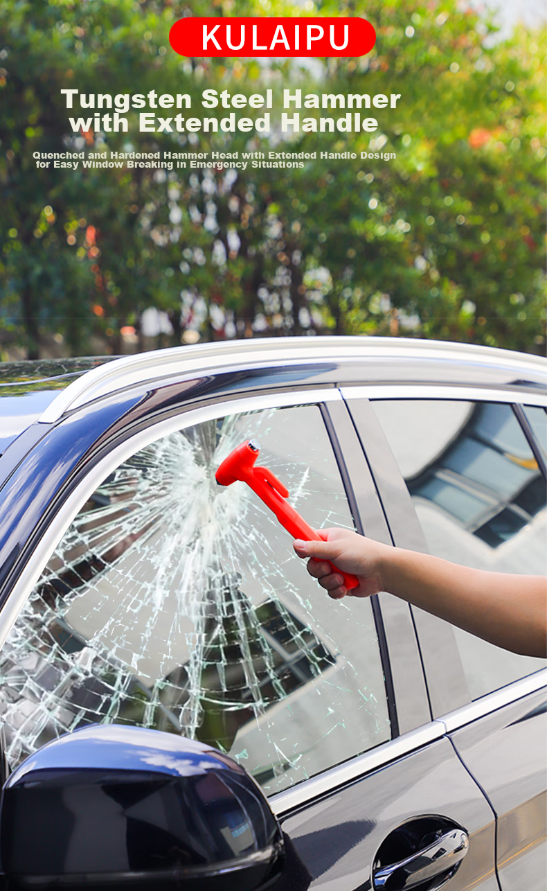 Kulaipu Car Safety Hammer, Window Breaker, Emergency Rescue Multi-Functional Fire Hammer, Vehicle-Mounted Life-Saving Hammer with Bracket KLP-86 4