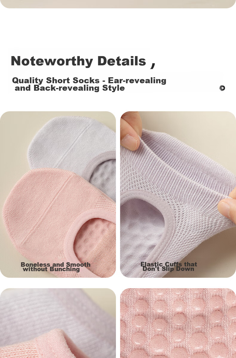 Ziyouxi Yoga Socks for Women, Professional Sports Fitness Non-Slip Socks, Pilates Mesh Breathable Seamless Anti-Pilling Boat Socks for Spring And Summer 18