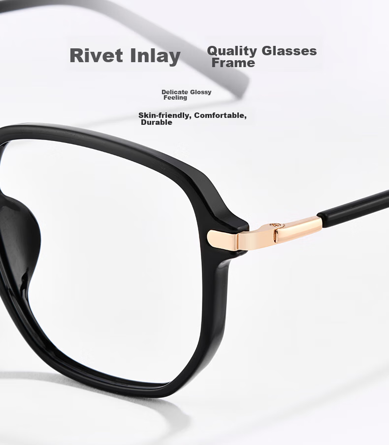 Jingbang Large Frame Myopia Glasses with Blue Light Protection, Transparent Frame Unisex Prescription Photochromic Eyeglasses 14