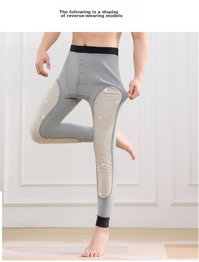 LangSha Thermal Underwear for Men [2025 Autumn New Arrival], Inner-Lined Fleece-Lined Thick Base Layer Pants, Northeast Large Size down Knee-Protecting Cotton Pants 18