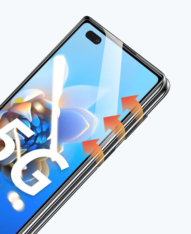 Baozou [2-Pack - Replacement Guaranteed] Tempered Glass Screen Protector for Huawei Mate X2, HUAWEI Mate X2 Collector's Edition Foldable Phone Film, High-Definition Front And Outer Screen Protective Film 4