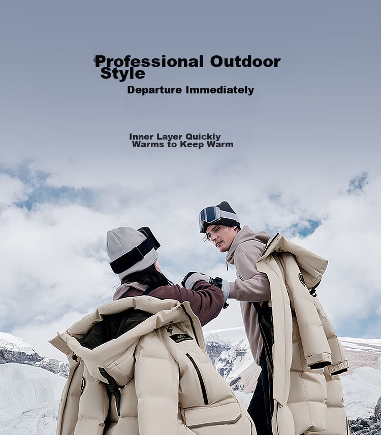 BOSIDENG [Guan Aideng Style] Extreme Cold Goose down Jacket for Men And Women, Couples Matching Long Hooded Warm Coat 23