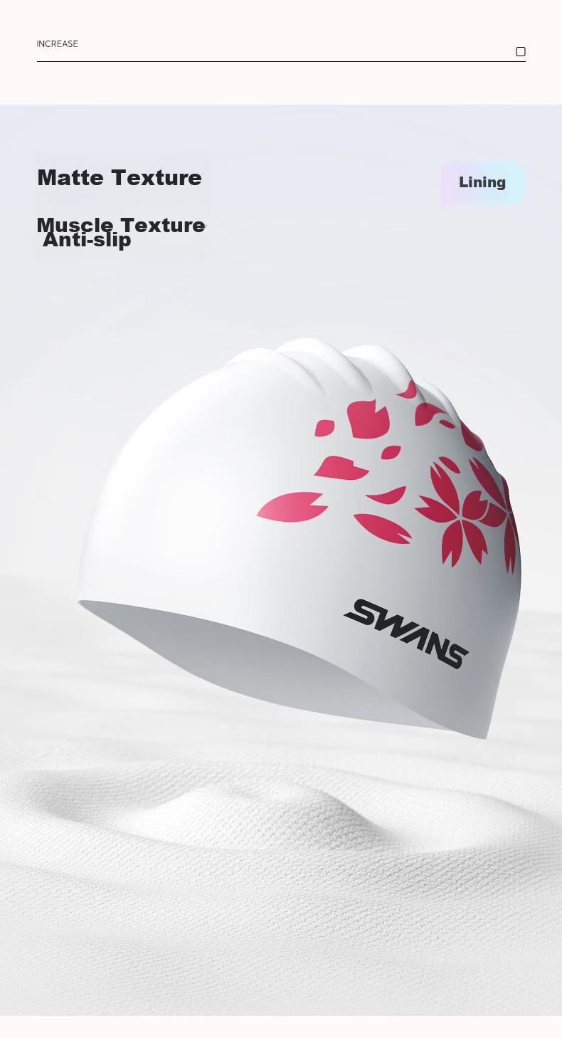 SWANS Swimming Cap for Women, Waterproof, Large Size with Ear Protection, Non-Binding Silicone Swim Cap for Men And Children, Two-Pack 4