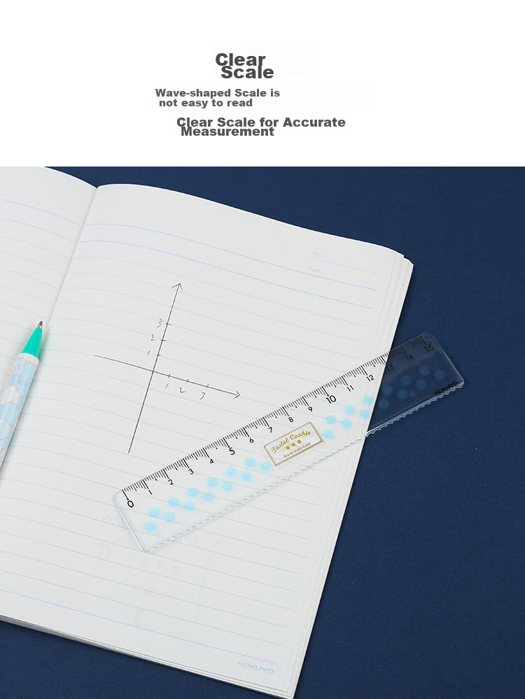 KOKUYO Triangle Ruler Set for Exams, Drawing And Measurement, Student Stationery Ruler, Transparent Grid Type, 2-Piece Set, GY-GBA210 5