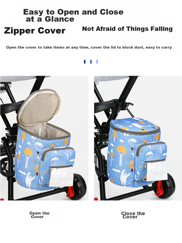 9I9 Baby Stroller Organizer Bag, Diaper Bag, Baby Outing Essential, Multifunctional Large Capacity A71 9
