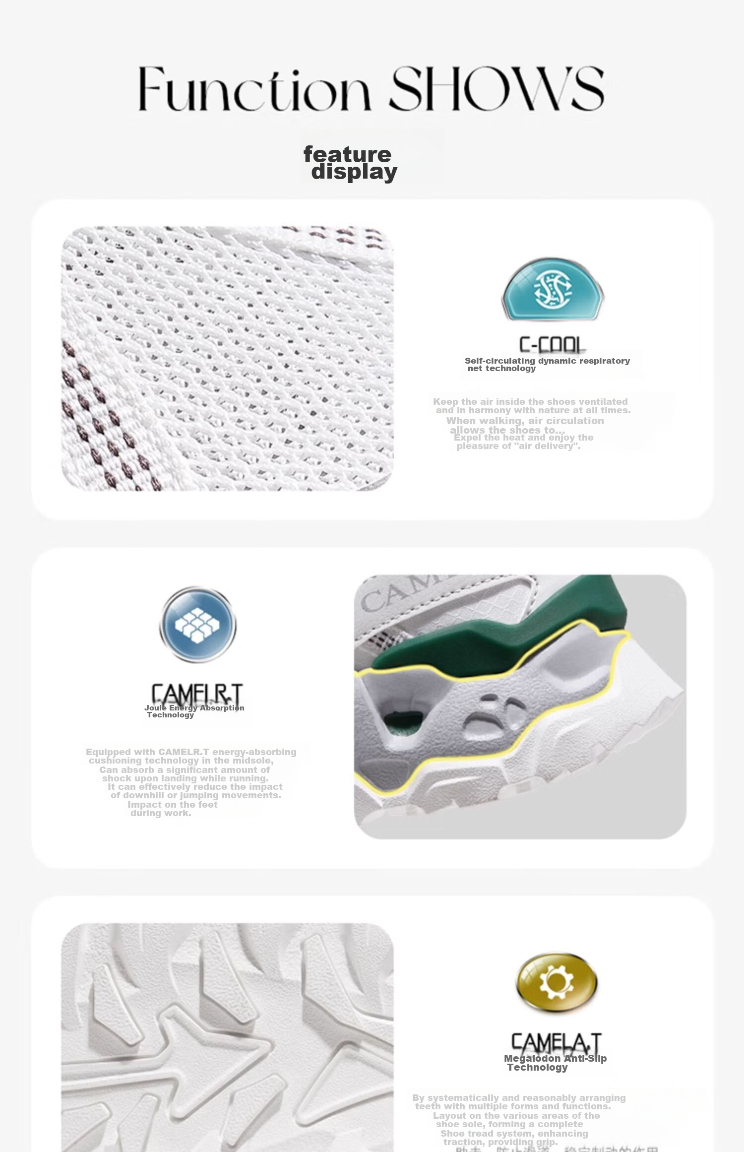 CAMEL [Qingyan] Hiking Shoes, Breathable Outdoor Couple Sports Shoes, Non-Slip Lightweight Durable Trekking Shoes 15