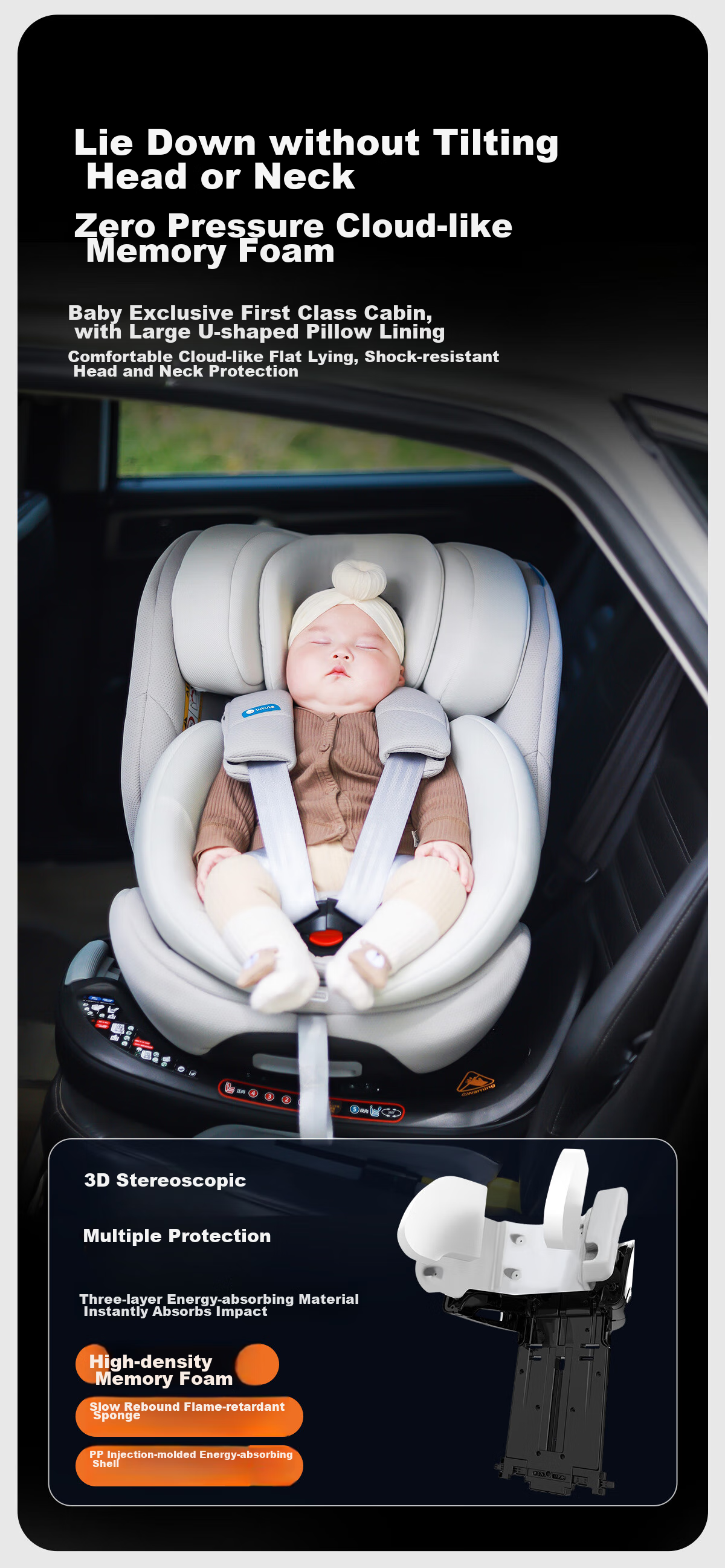 Tutule Children's Car Seat 0-12 Years i-Size Certified New National Standard Tuyue Pro Zongye Green - Ventilated and Heated 16