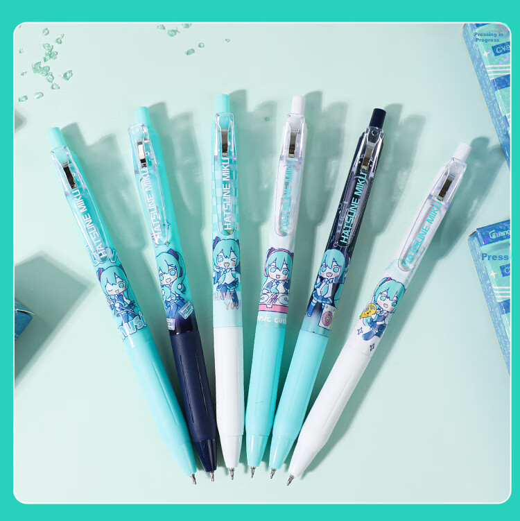 GuangBo Future Boy Push-Button Blind Box Gel Pen, Black 0.5mm Smooth ST Tip Exam Pen Writing Pen Signature Pen 1 Piece CY998004 10