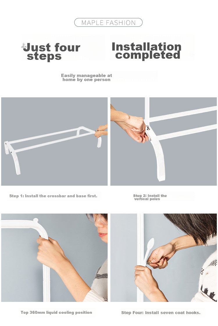 MAPLE FASHION Clothes Drying Rack, Clothes Hanger, Floor-Standing Clothes Rack, Single-Pole Garment Stand, Balcony Drying Rack, Outdoor Clothes Hanger 8