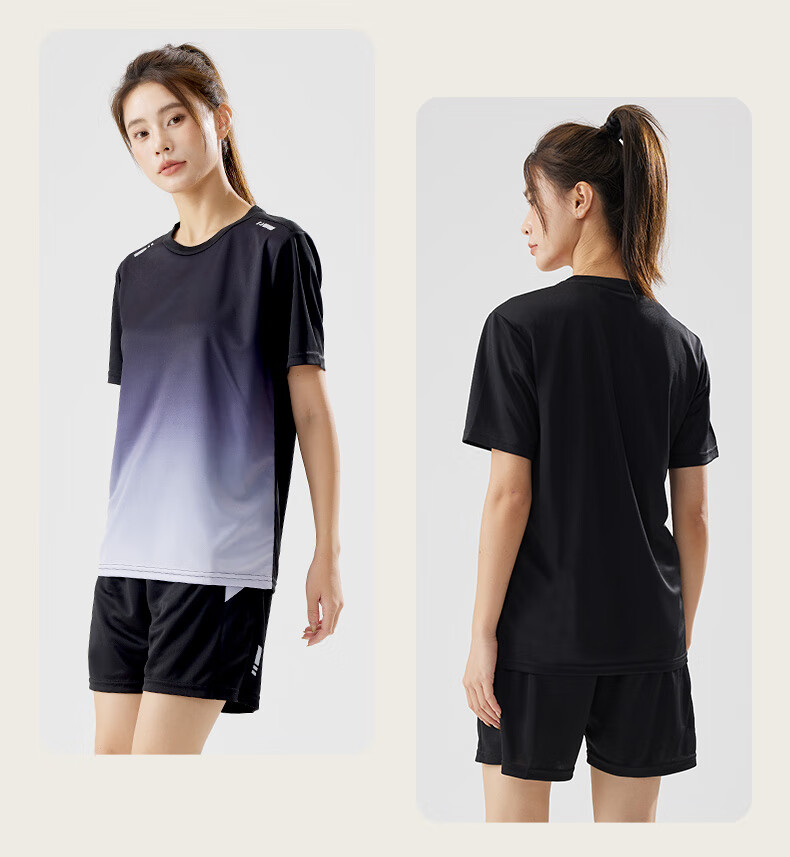 VICTORIATOURIST Women's Sports Set: Quick-Dry Running Shirt, Basketball And Badminton Outfit, Summer Shorts, T-Shirt, Yoga And Fitness Wear 12