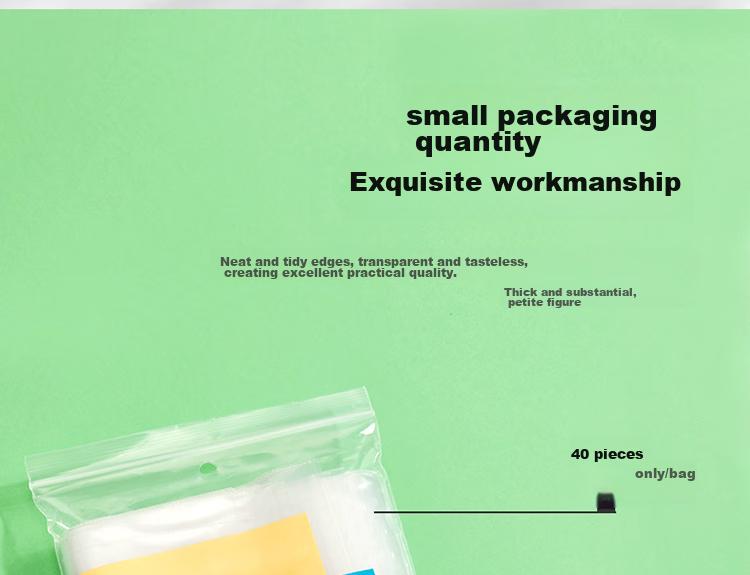 Deli Food Self-Sealing Bags Size 7 14*19cm Mask-Sized Waterproof Storage 40 Pieces (With Labels) 19253 15