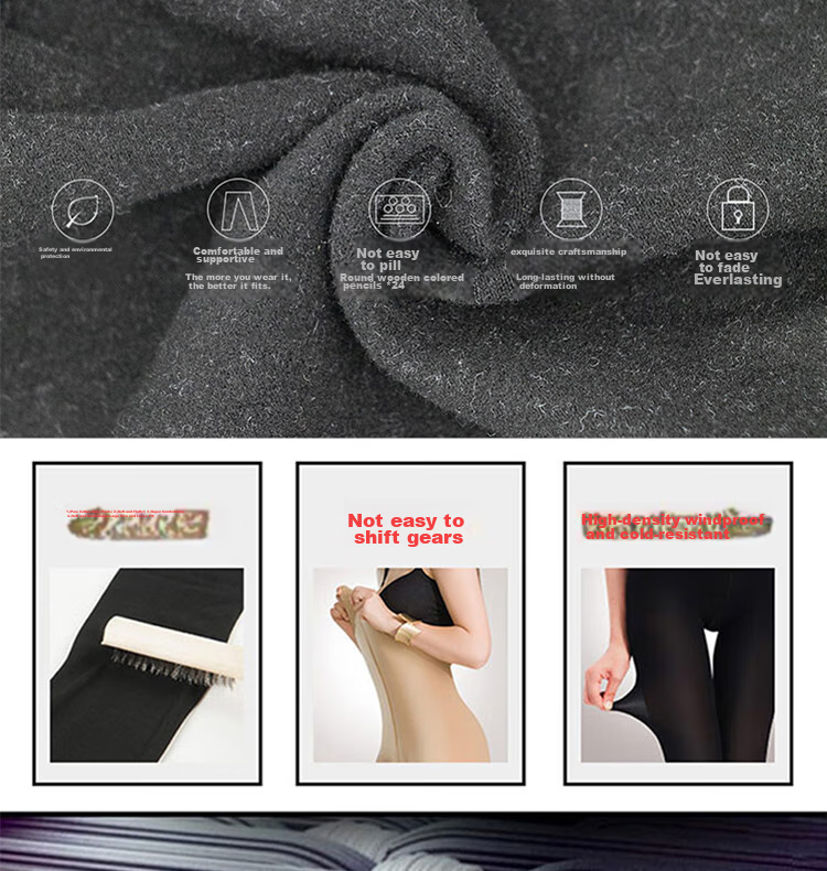 Afandi Thick Warm Pants And Socks for Women, Comfortable Cotton-Like Fleece Slimming Base Layer Leggings And Socks [2024 Fall New Product] 6