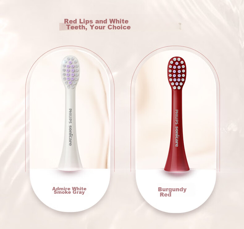 PHILIPS Electric Toothbrush Heads, New Flexible Small Brush Heads, DuPont Bristles, 3-Pack HX2013/03 Red, Compatible with HX2491 Hydrotherapy Brush Series, Gentle Series 7