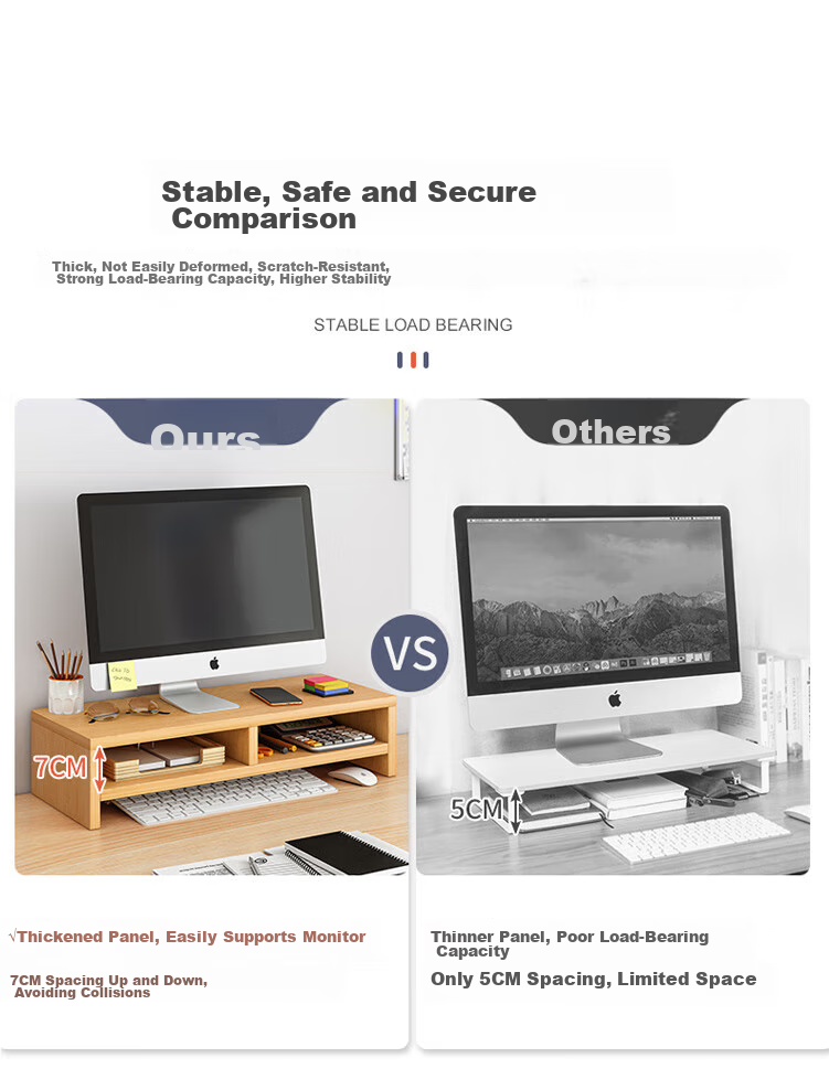 Home Maid Monitor Riser Stand, Computer Stand, WiFi Pen Holder Storage Rack 6