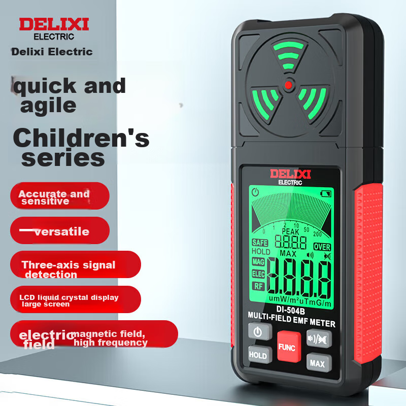 DELIXI ELECTRIC Electromagnetic Radiation Tester, High-Frequency DI504A, Home-Use Electromagnetic Field Radiation Detector
