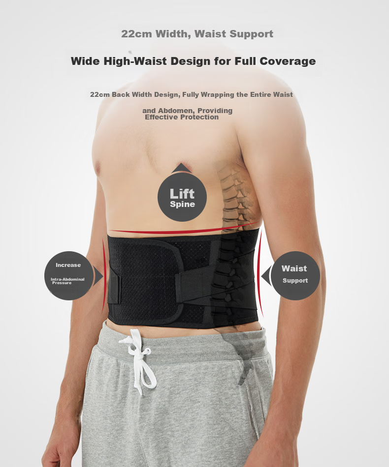D&M Waist Support Belt for Fitness, Sports, Men's Running, Basketball, Deep Squats, Deadlifts, Long Sitting, Running, Basketball, Deadlifts, Waist Trimming And Abdominal Compressio 7