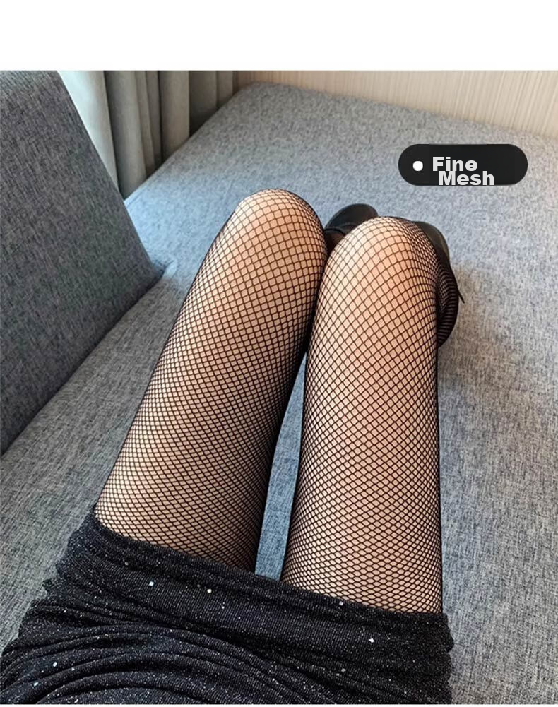 LangSha Black Silk Fishnet Stockings, Spring And Summer Black Silk Stockings for Women, Ultra-Thin Summer Ins Trendy Hollow-Out Tights, Small Mesh Pantyhose 11