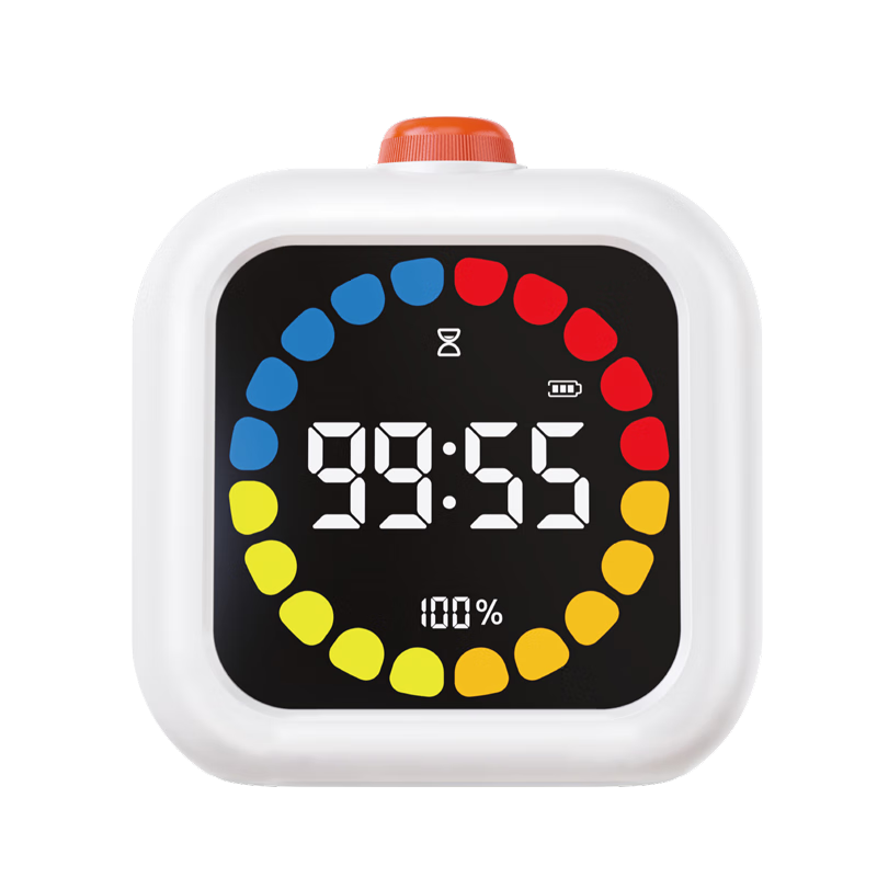 Deli Visual Color Screen Timer Clock Alarm Learning Office Self-Discipline Timer Countdown Timer Time Management Tool Student Back-To Stationery Children's Birthday Gift