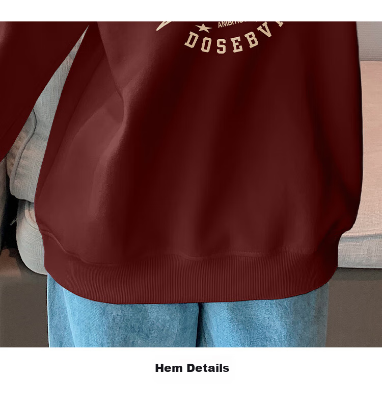 Halo Queen Women's Sweatshirt, Spring And Autumn, Round Neck, Loose Fit, Fashionable Printed Pullover Top H13KW1300 23