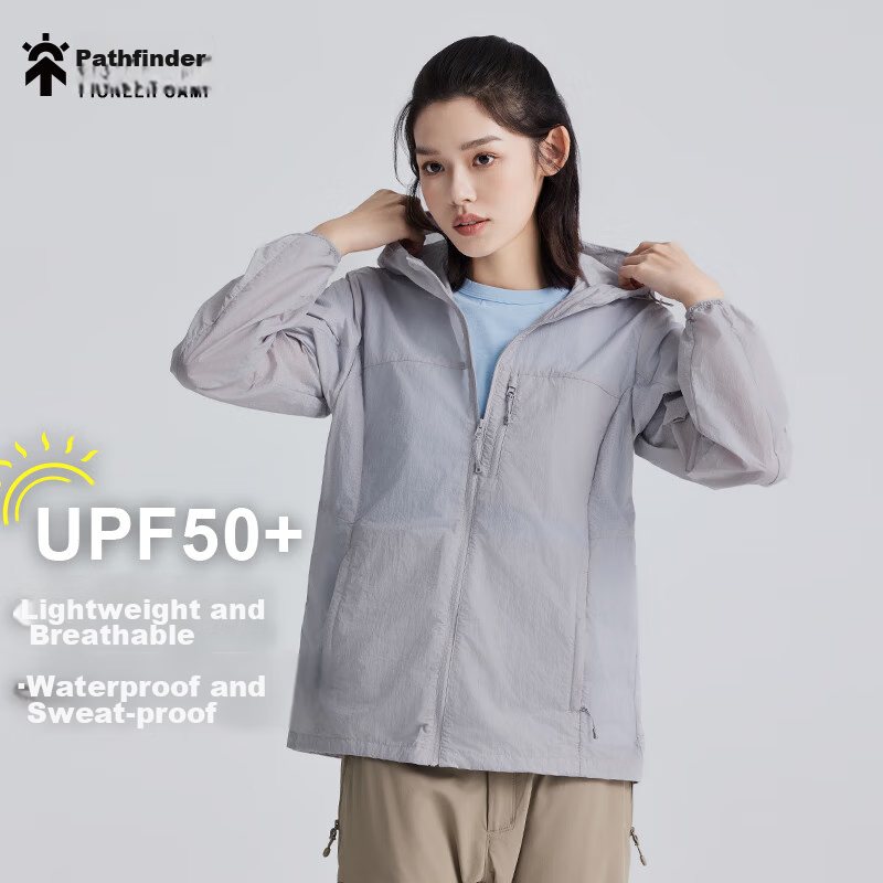 Pioneer Camp Fengdie Sun Protection Jacket for Women, Summer Lightweight Outer Layer, Breathable Outdoor Original Yarn Sun Protection Clothing, UV-Resistant Skin Coat