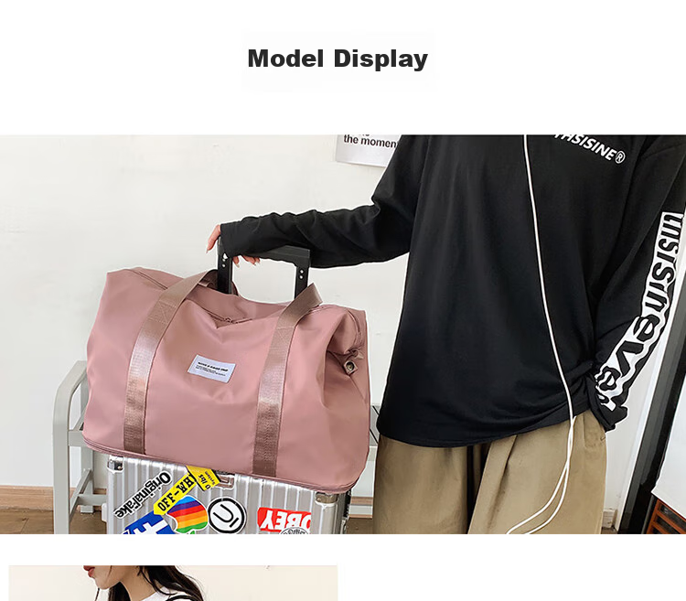 Lehuolvxing Travel Bag for Men, Handheld Large Capacity Luggage Bag, Portable with Handle, Suitable for Short Trips, Carry-On, Simple Storage Bag 31