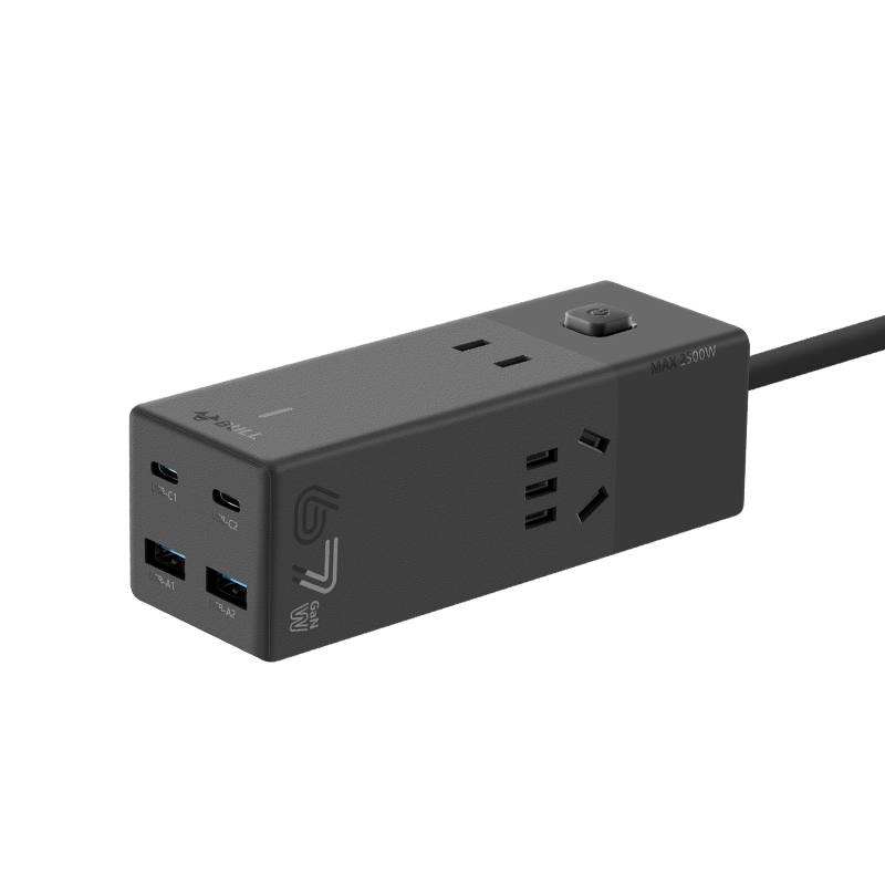 BULL GaN 67W PD Fast Charging Socket / Supports Xiaomi 67W Fast Charge / Desktop Charging Station / USB Power Strip for Laptop Portable Power Strip 2C2A+3 Outlet Master Switch