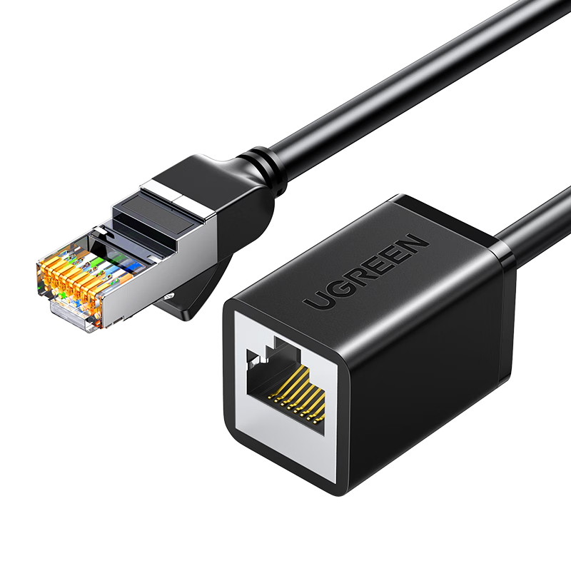 UGREEN RJ45 Network Cable Extension, Cat6 Ethernet Cable Connector Extender, Gigabit Network Broadband Male to Female Interface Twisted Pair Copper Cable, Pure Copper 0.5 Meter 11278
