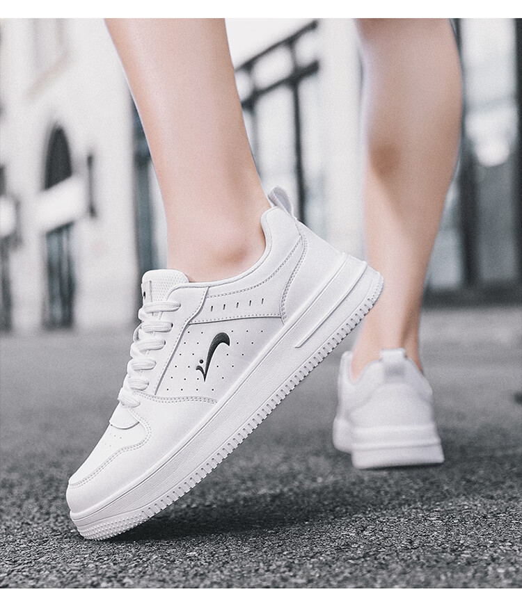 Guirenniao Men's Casual Sneakers New Couple's Thick-Soled Sports Shoes White/Black Size 43 31