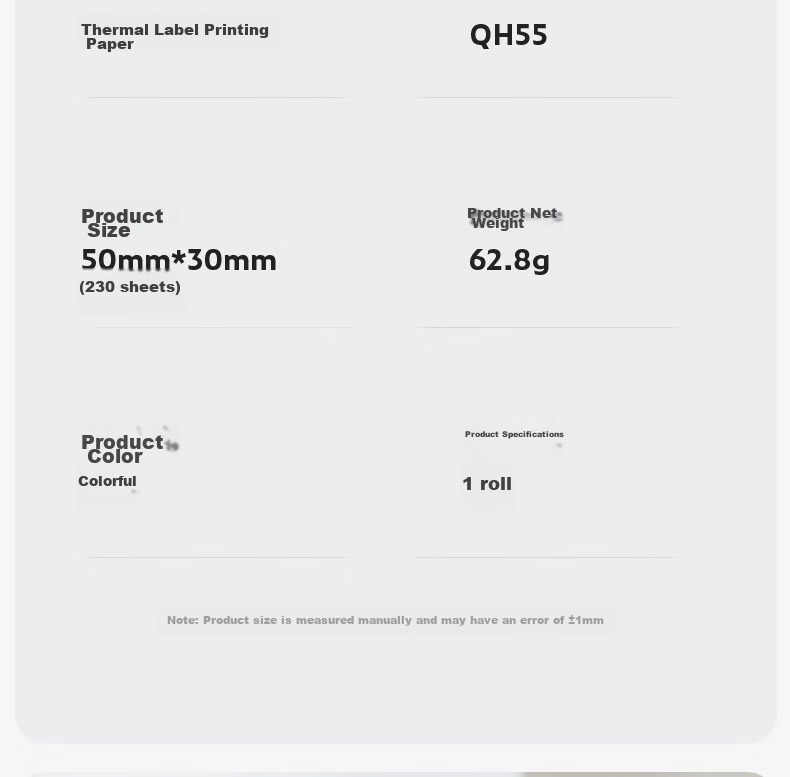 Deli QH55 Floral Thermal Label Printing Paper, Self-Adhesive Home Storage Organizer Switch Sticker Sticky Notes Journal Name Tags, Floral Gap Paper Suitable for Q5, 230 Sheets 14