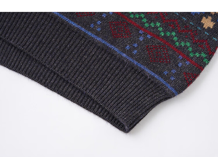 Demana [Fair Isle Jacquard] Winter Retro Colorblock Crewneck Loose Soft Fiber Yarn Knit Sweater for Women 3