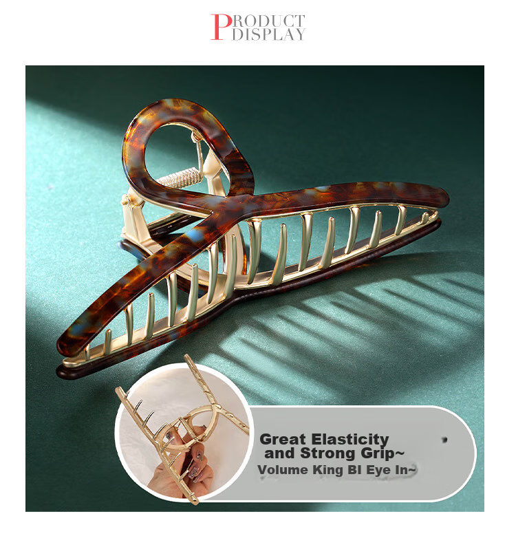 CHIMERA Simple Acetate Board Shark Clip High-End Hairpin Hair Claw Clip for Back of Head, Bun Maker, Women's Mid-Autumn Festival Gift 6