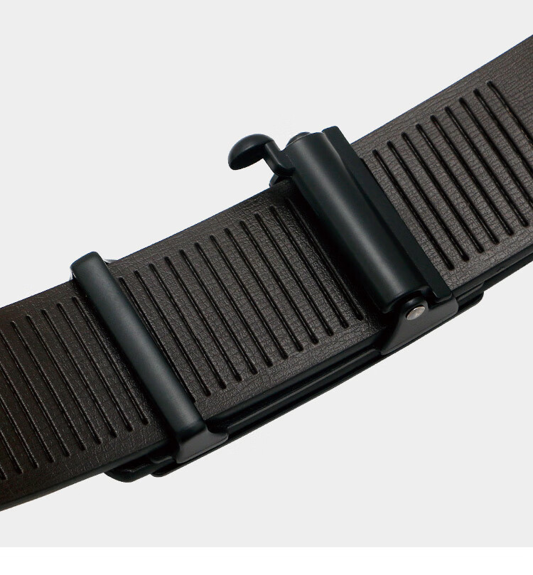 COW Leather Belt Men's Toothless Automatic Buckle Cowhide Gift Box Belt Simple Youth Business Casual Versatile Pants Belt 666H 6