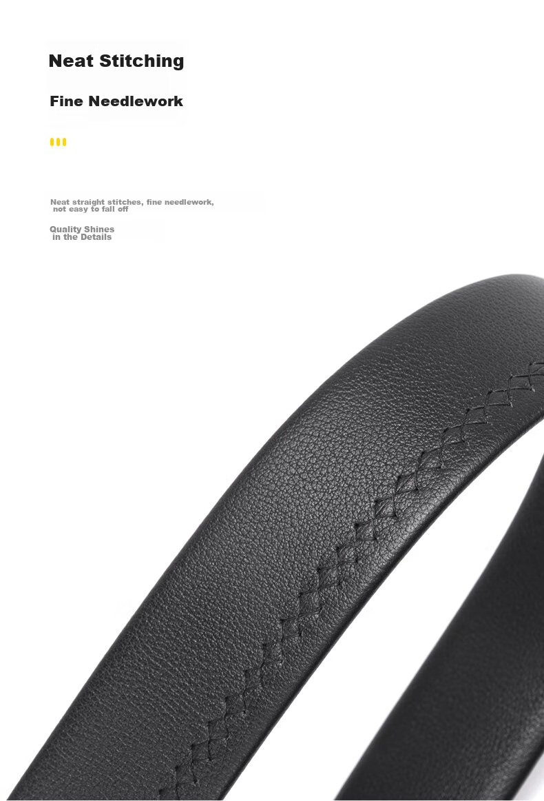 Aokang Belt without Buckle, Men's Top-Grain Leather Strap with Automatic Buckle, Waist Belt, Birthday Gift for Husband 8