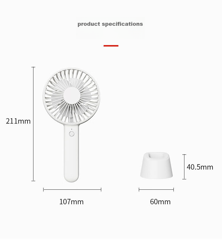 JD Original Handheld Desktop Dual-Use Portable Mini Fan, USB Rechargeable Quiet High-Power Electric Fan, Compact Personal Outdoor Camping Mini Desktop Fan, Mint Gree 15