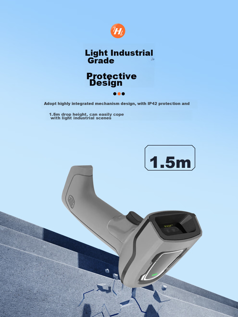 Haikangwei Shangkaiyiren Barcode Scanner, One-Dimensional And Two-Dimensional Code Scanner, Express Delivery, Supermarket Cashier, Logistics Warehouse, Pharmaceutical Traceability, High-Density Scanner MV-IDH3000B Series 8