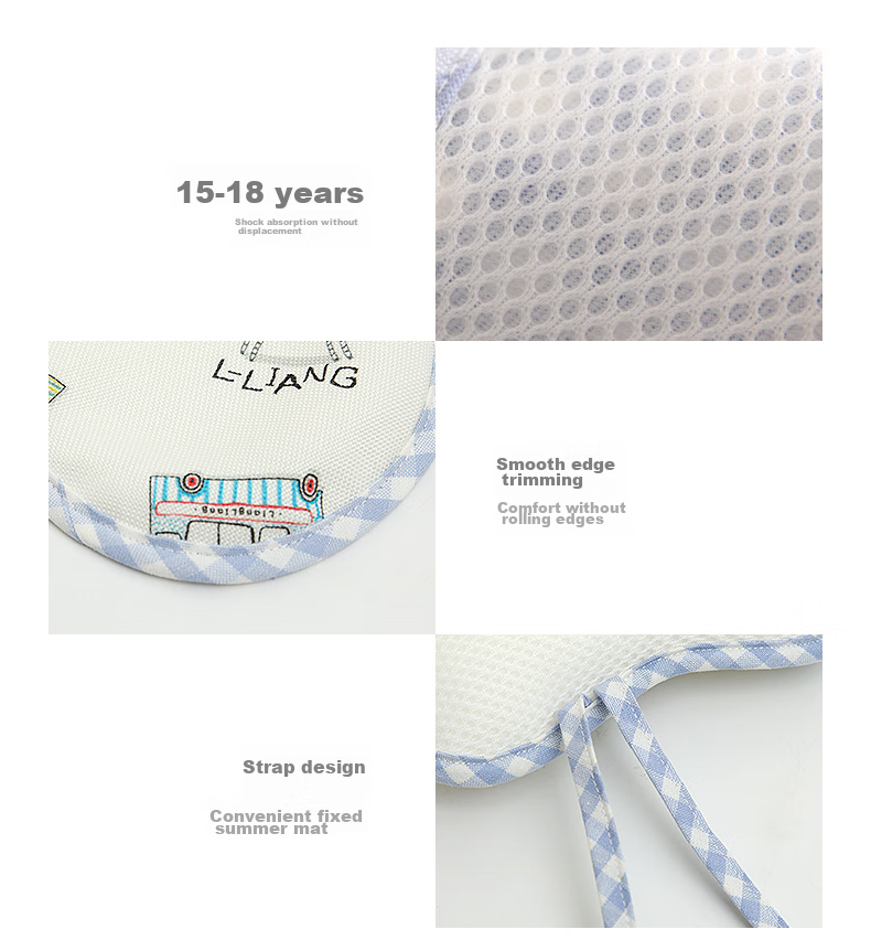 Liangliang Baby Stroller Cooling Seat Pad Ramie Newborn Cushion Children's High Chair Cooling Mat Fantasy 75*35cm 9
