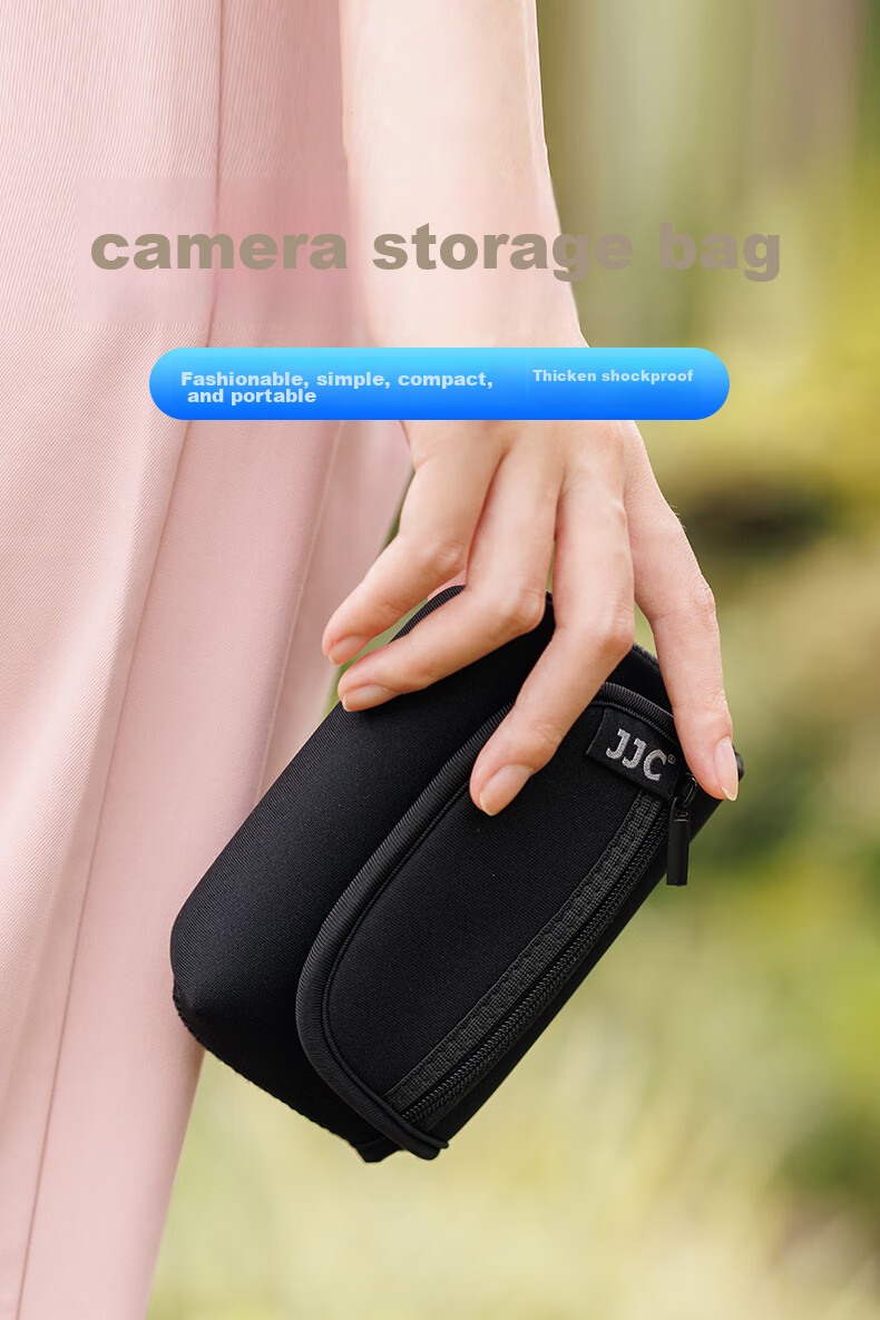 JJC Compatible Camera Pouch for Sony RX100m6, ZV1 Inner Case, Canon G7X2 G7X3 Protective Cover, Ricoh GR3x GR4HDF Fujifilm Storage Bag Accessory 1