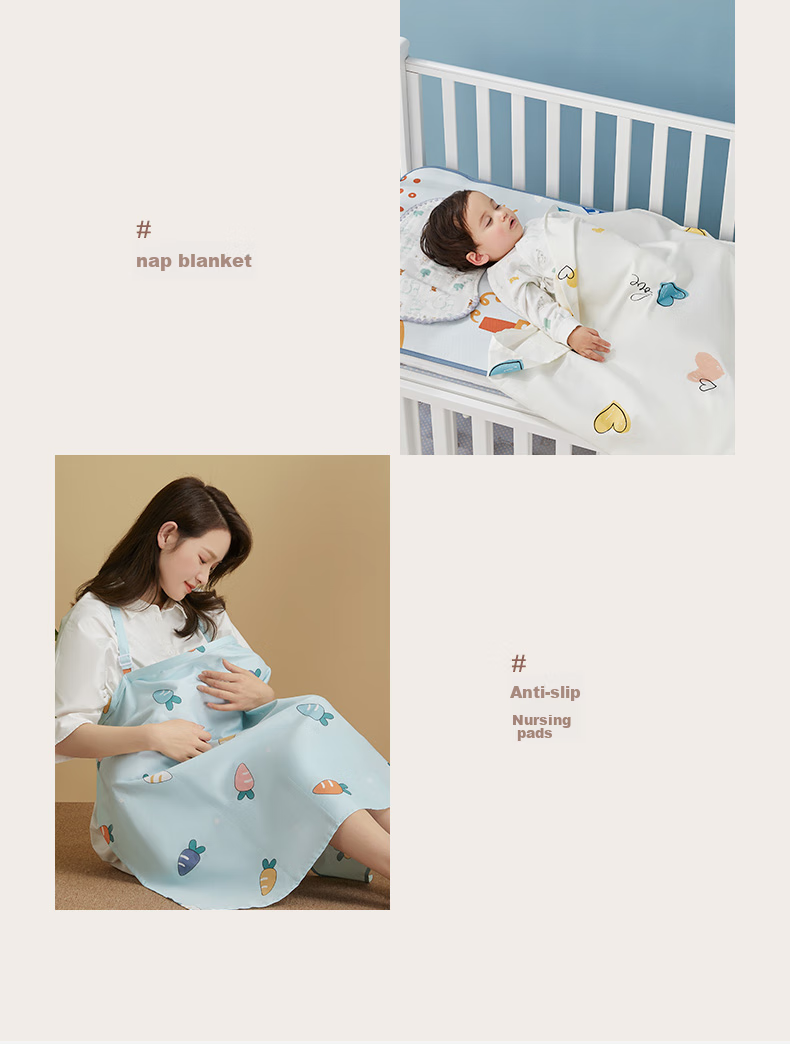 Shiyuejiejing Nursing Pad, Multifunctional Breastfeeding Cover for Outdoor Use, Anti-Exposure Nursing Cover, Whale Dream 10