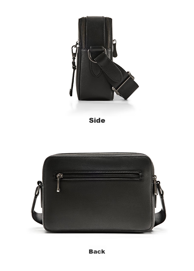 Xinxiuli Crossbody Bag, Men's Shoulder Bag, High-Quality Men's Handbag, Travel Backpack, Fashionable Casual BC9*09013, Black/brow 10