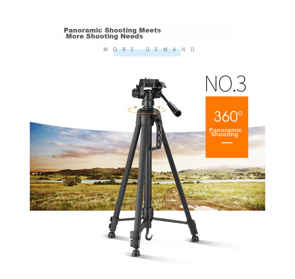 Weifeng WT-3540 Digital Camera/Mirrorless And DSLR Tripod, Aluminum Alloy Lightweight Tripod, Photography And Videography Phone Selfie Live Streaming Outdoor Projector Floor Stand 8