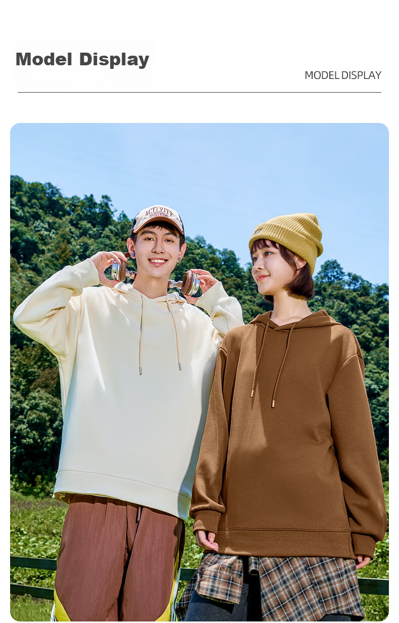 Baleno Hooded Sweatshirt for Men, Spring And Autumn Student Fashion Casual Loose Jacket, Simple Versatile Pullover Top 14