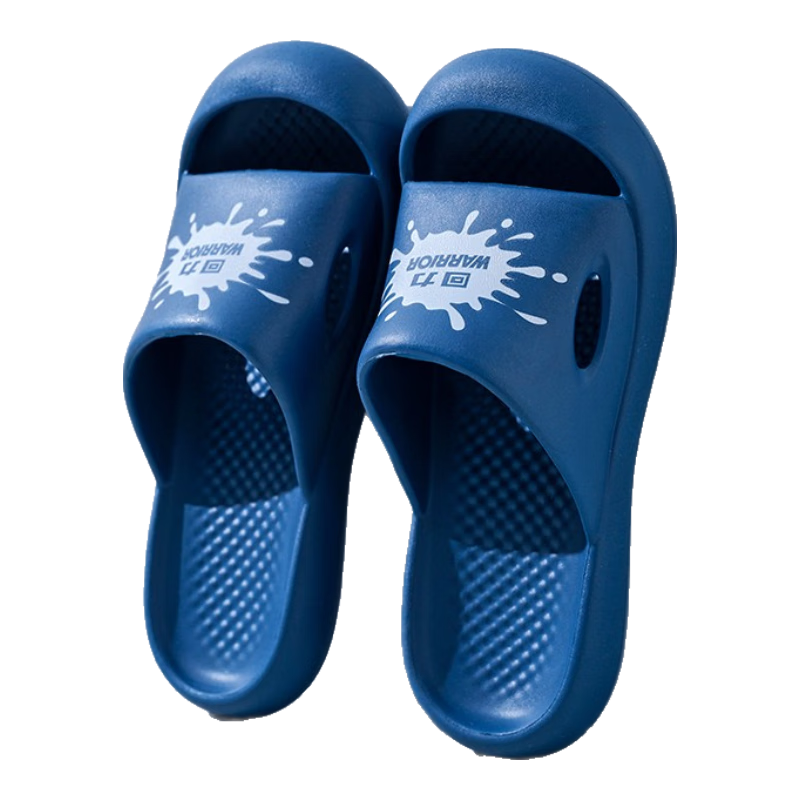 Huili Milk Pure Color Trendy Slippers, Indoor And Outdoor Bathroom Fashion Thick Soft-Soled Beach Sandals, Men's HL01561, Dark Blue, Size 41