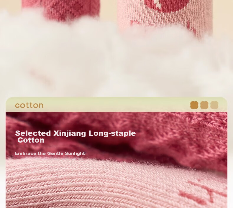 Niduoxiong Children's Socks, Autumn And Winter Class A Cotton Socks, Girls' Socks, Seamless Children's Socks, Cute Baby Socks, Breathable for Winter 3