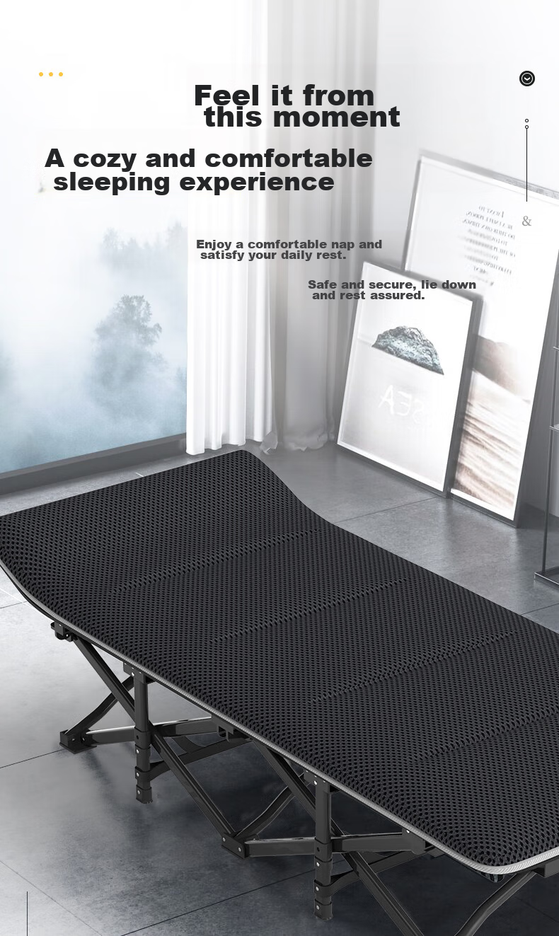 Nanjiren Folding Bed, Single Bed, Office Nap Bed, Hospital Accompanying Bed, Portable Lounge Chair, Outdoor Camping Bed 3