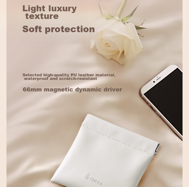 EDIFIER Earphone Leather Warranty Case High-Quality PU Leather Material Luxurious Feel Waterproof And Scratch-Resistant Durable And Dirt-Resistant Compact And Portable (Free Gift, Do Not Purchase Separately) 3
