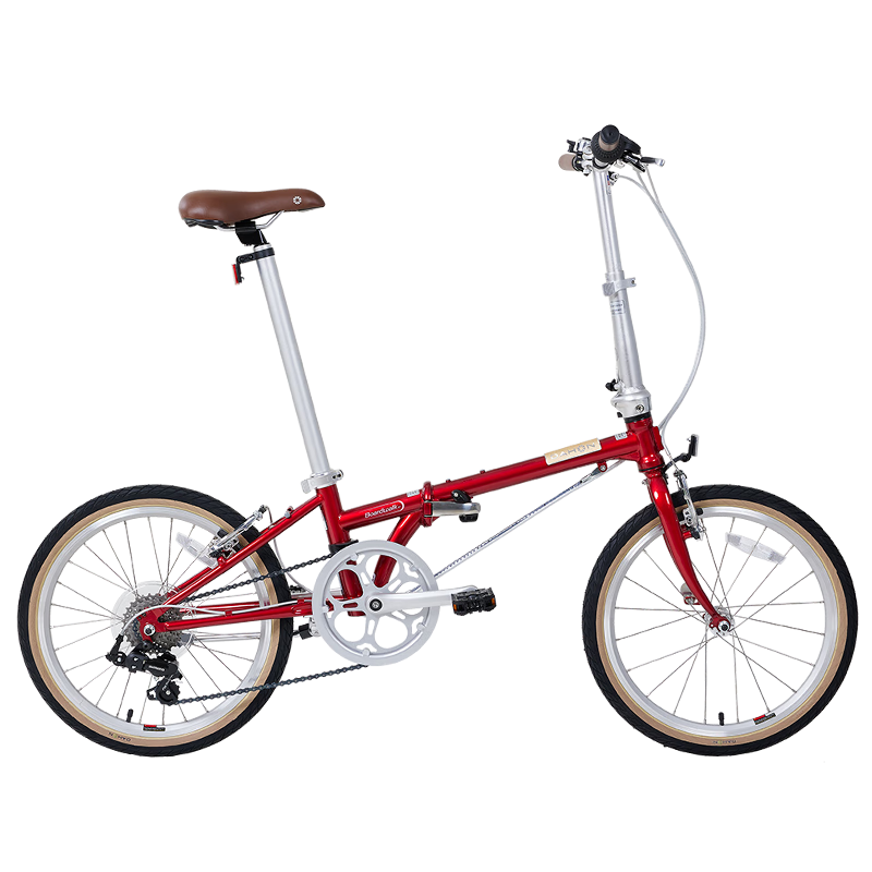 DAHON 20-inch Chromoly Steel 7-Speed Unisex Student Retro Bicycle HAC071 Red