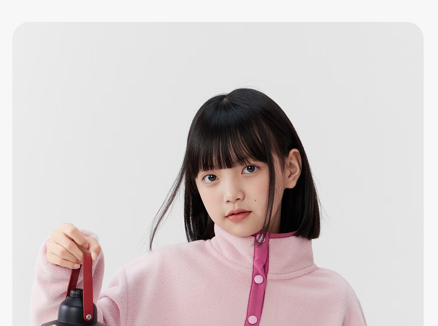 Zuo Xi Girls' Fleece Sweatshirt 2025 New Children's Winter Stand Collar Anti-Static Jacket Pink 120 19