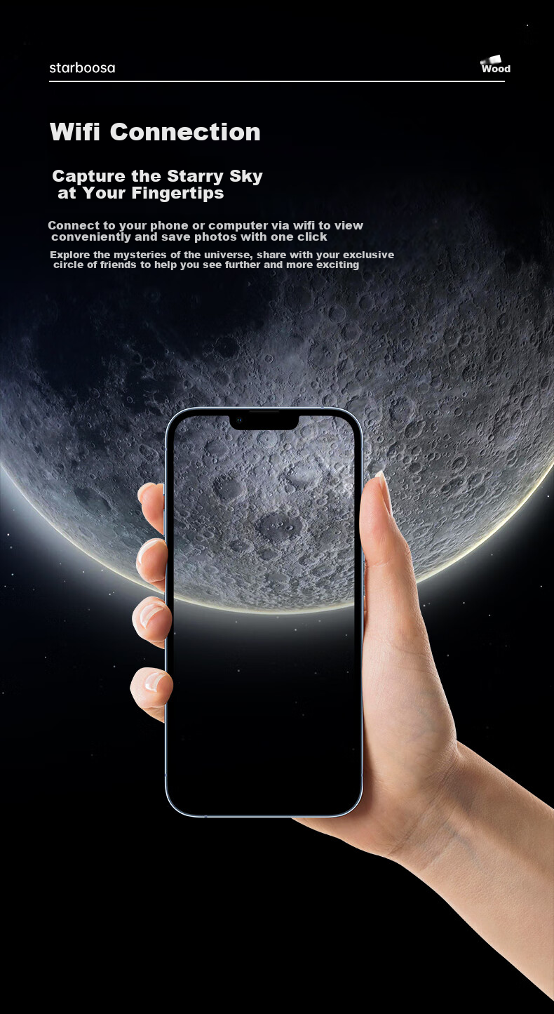 Starboosa Astronomical Telescope with Smart Star-Finding Connection Display, Children's Day Gift for Primary And Secondary School Students 4