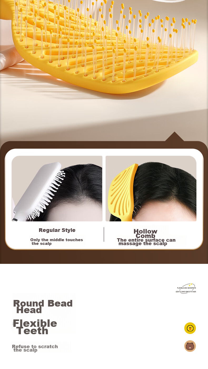 Creative Art Air Cushion Comb for Women, Volumizing Massage Comb with Air Pouch, Men's Air Comb, Sandalwood Mid-Autumn Festival Gift for Teachers 9