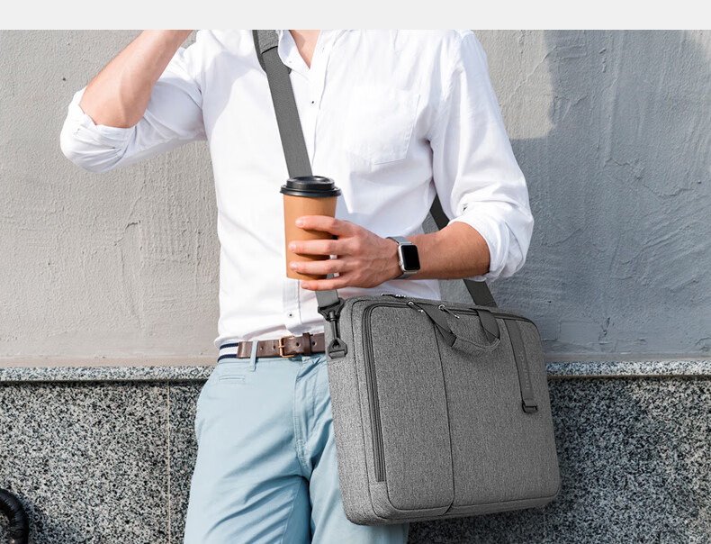 Inateck 13.3-inch Laptop Shoulder Bag Briefcase Water-Resistant Shockproof for Lenovo Asus Dell Black 7
